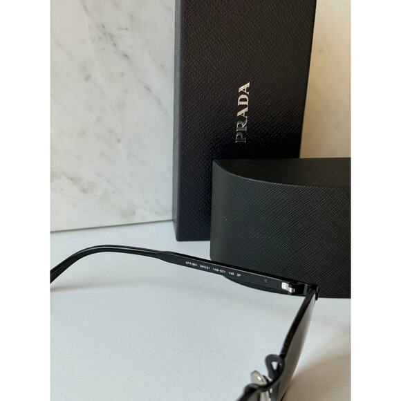 NEW Prada PR B51S Polarized Metal Sunglasses in Black - Picture 6 of 7